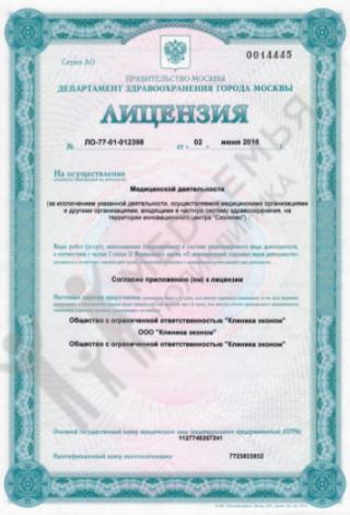 Документ клиники 1